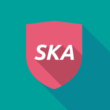 Uzun gölge kalkan Ska metinle