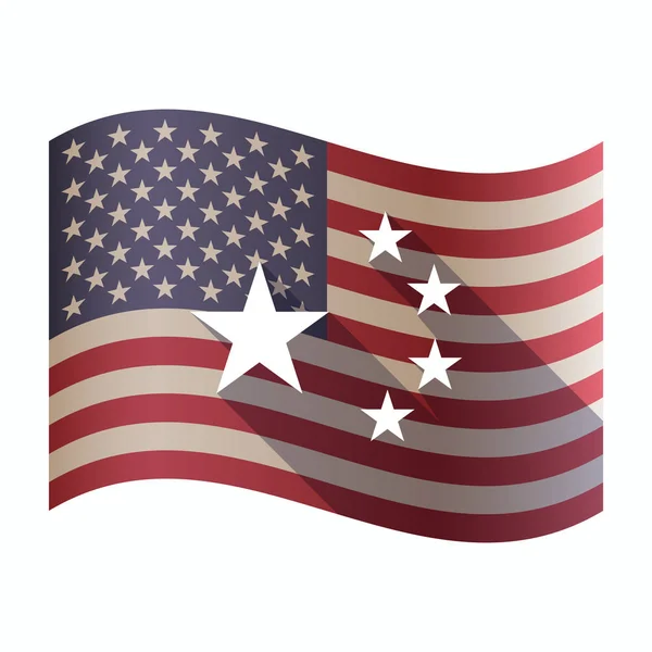 Izolované Usa vlajka s vlaječkou pětihvězdičkové Čína — Stockový vektor