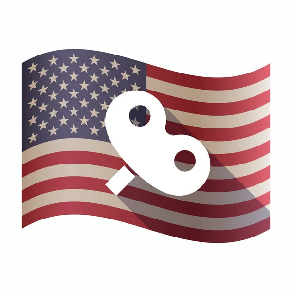 Izolované Usa vlajka s klikou hračky — Stockový vektor