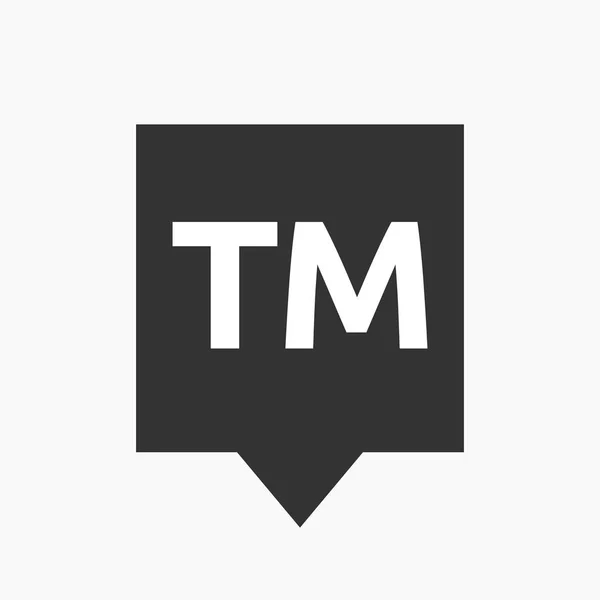 Tooltip isolato con il testo TM — Vettoriale Stock