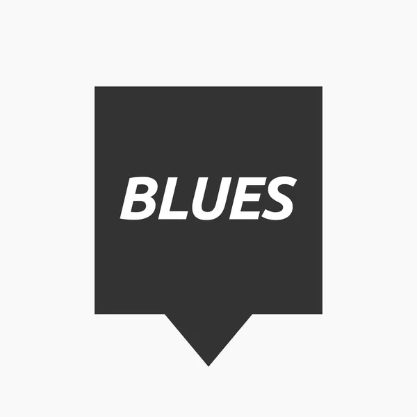 İzole tooltip metni ile Blues — Stok Vektör