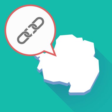 Kırık bir zinciri uzun gölge Antarktika Haritası