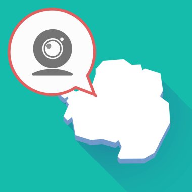 Uzun gölge Antarktika harita bir web kamerası ile