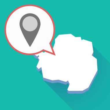 Uzun gölge Antarktika harita harita işareti