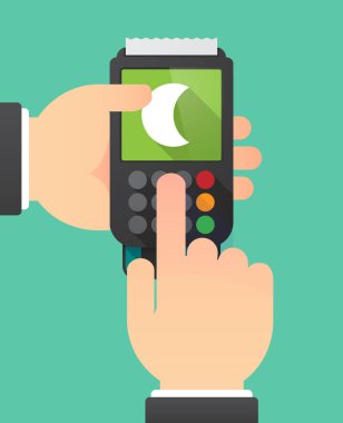 Uzun gölge dataphone bir moon ile