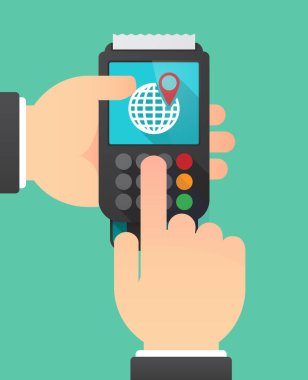 Uzun gölge dataphone dünya Küre