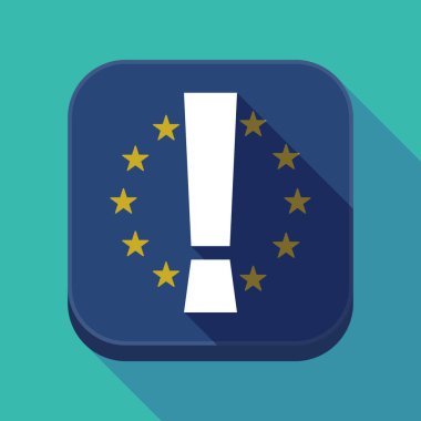 Uzun gölge AB kare düğme hayranlık işareti