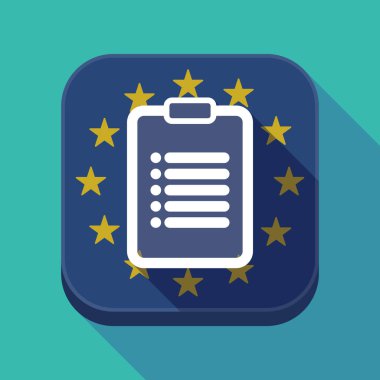 Uzun gölge AB kare düğme raporu ile