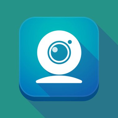 Uzun gölge app düğmesini bir web kamerası ile