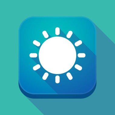 Uzun gölge app düğmesini bir güneş ile