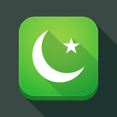 Uzun gölge app düğmesini islam işareti