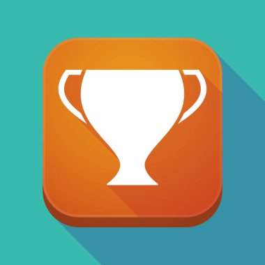 Uzun gölge app düğmesi ile bir fincan