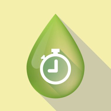 Uzun bir zamanlayıcı ile gölge zeytin yağı damla