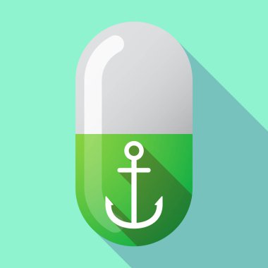 Uzun gölge hap bir çapa ile