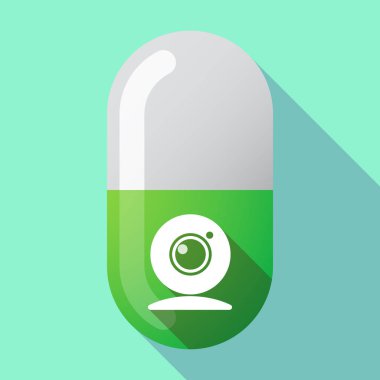 Uzun gölge hap bir web kamerası ile