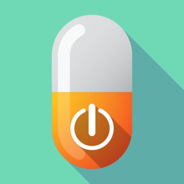 Uzun gölge hap bir kapama düğmesi ile