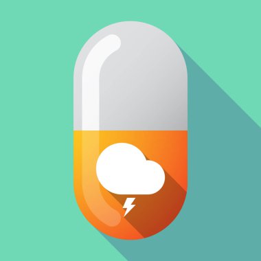 Uzun gölge hap ile fırtınalı bir bulut