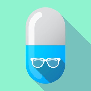 Uzun gölge hap bir gözlük