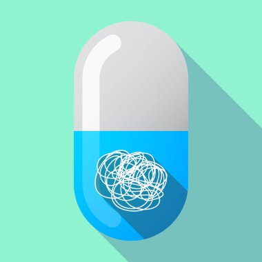 Uzun gölge hap bir doodle ile