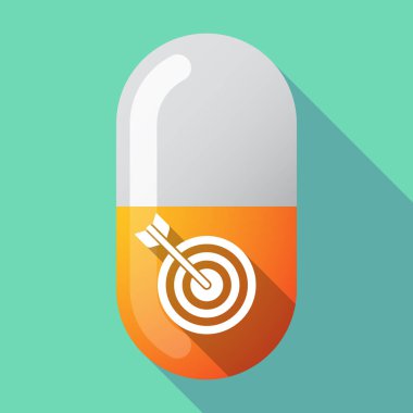 Uzun gölge hap bir dart tahtası ile