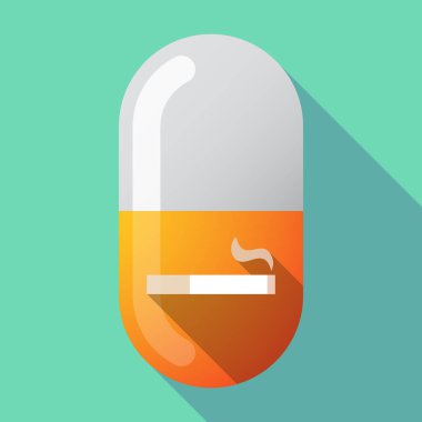 Uzun gölge hap bir sigara ile