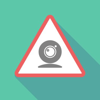 Uzun gölge uyarı sinyali bir web kamerası ile