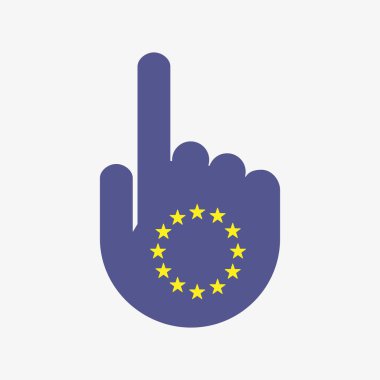 El ile AB bayrağı yıldız dokunmadan izole