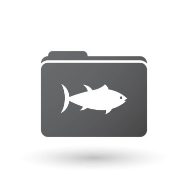 Bir ton balığı ile izole klasör