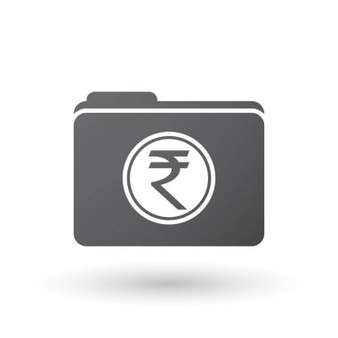 Rupisi sikke simge ile izole klasör