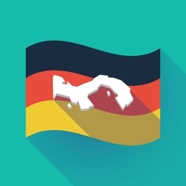 Panama harita uzun gölge Almanya bayrağı