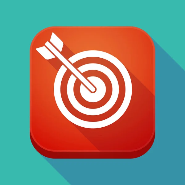 Långa skugga app-knappen med en darttavla — Stock vektor
