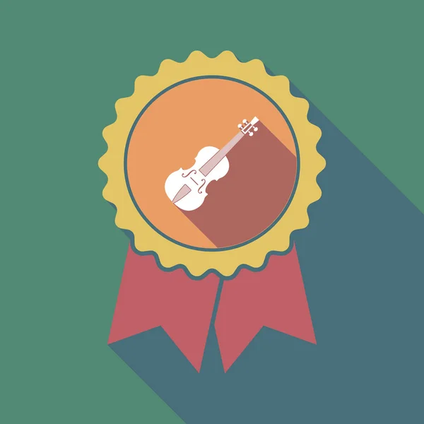 Badge ombre longue avec violon — Image vectorielle