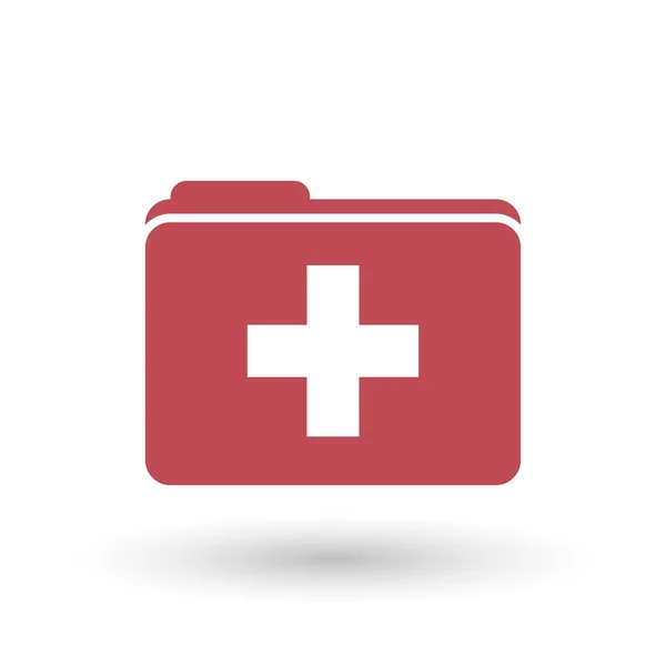 İsviçre bayrağı ile izole klasör — Stok Vektör