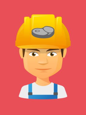 Bir biftek simgesi ile işçi avatar