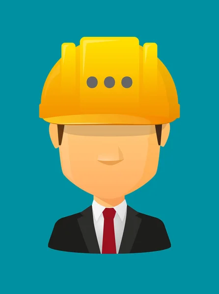 Worker avatar with  an ellipsis orthographic sign — Stock Vector