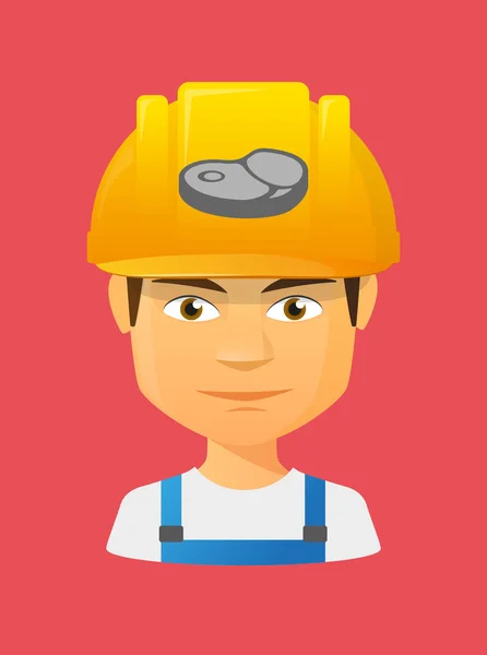 Arbetaren avatar med en biff-ikon — Stock vektor