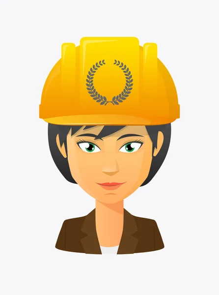 Avatar de trabajador con un signo de corona de laurel — Archivo Imágenes Vectoriales