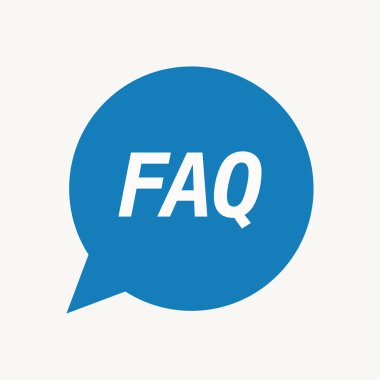 SSS metinle izole konuşma balonu