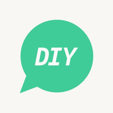 DIY metinle izole konuşma balonu