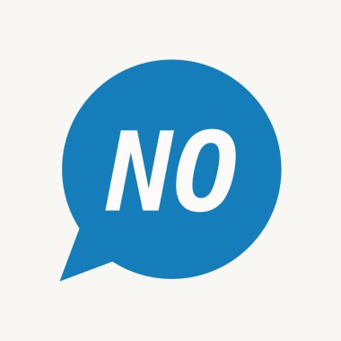 İzole konuşma balon metni ile hayır