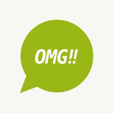 Omg metin ile izole konuşma balonu!!