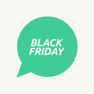 Black Friday metinle izole konuşma balonu
