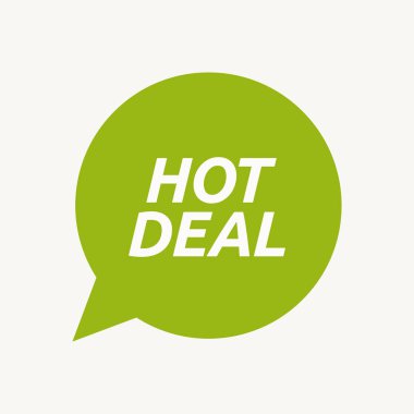 İzole konuşma balon metni ile sıcak fırsat