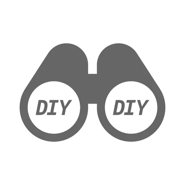 Geïsoleerde verrekijker met de tekst Diy — Stockvector