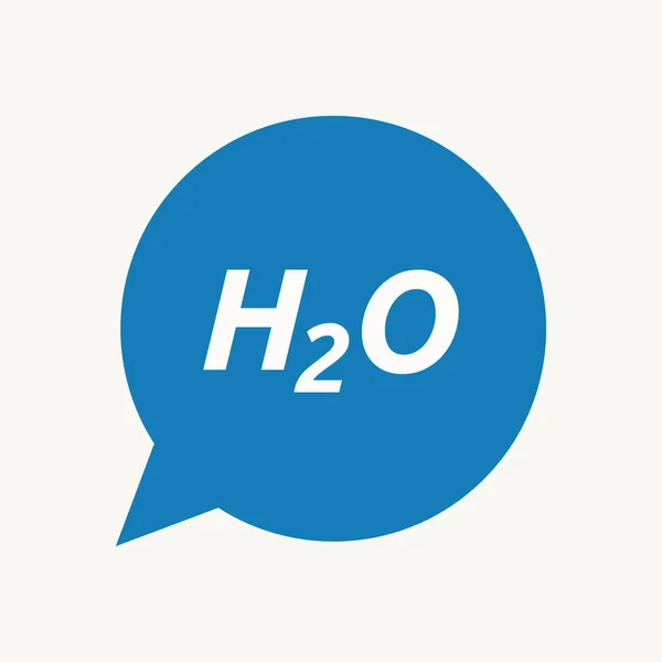 Balão de fala isolado com o texto H2O — Vetor de Stock