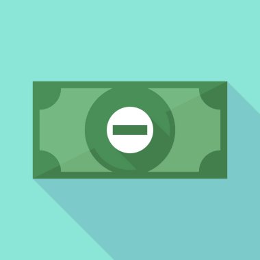 Uzun gölge banknot bir izinsiz giriş sinyal