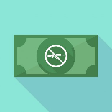 Uzun gölge banknot bir değil bir tüfek ile sinyal izin 