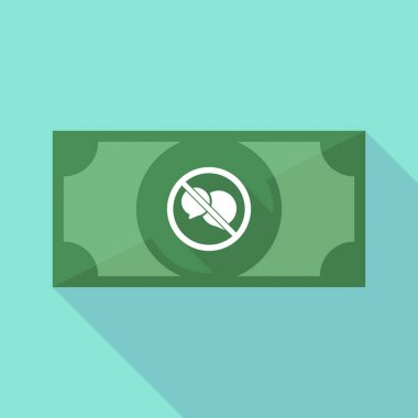 Uzun gölge banknot değil izin verilen iki komik balonlar ile