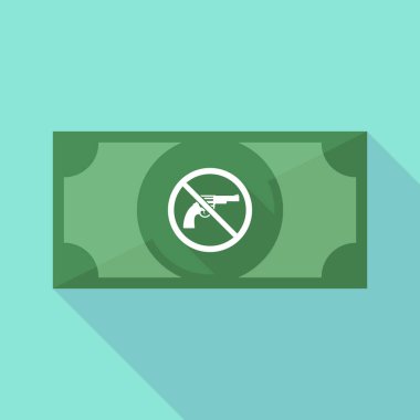 Uzun gölge banknot bir değil bir silahla sinyal izin 