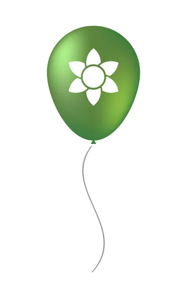 一朵莲花的孤立的气球 — 图库矢量图片